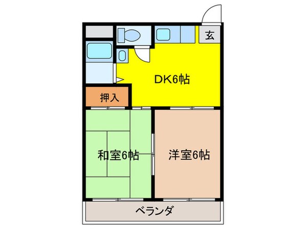 エリ－タ桃山台Ⅱの物件間取画像